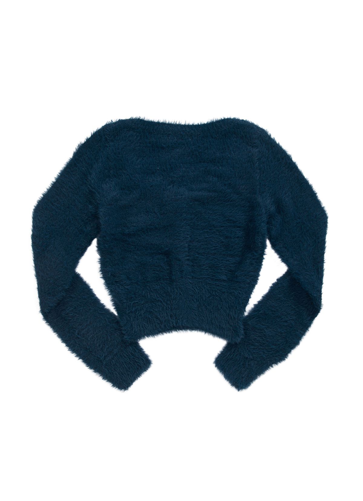 애즈온(ASON) NIA HAIRY CARDIGAN / BLUE-GREEN