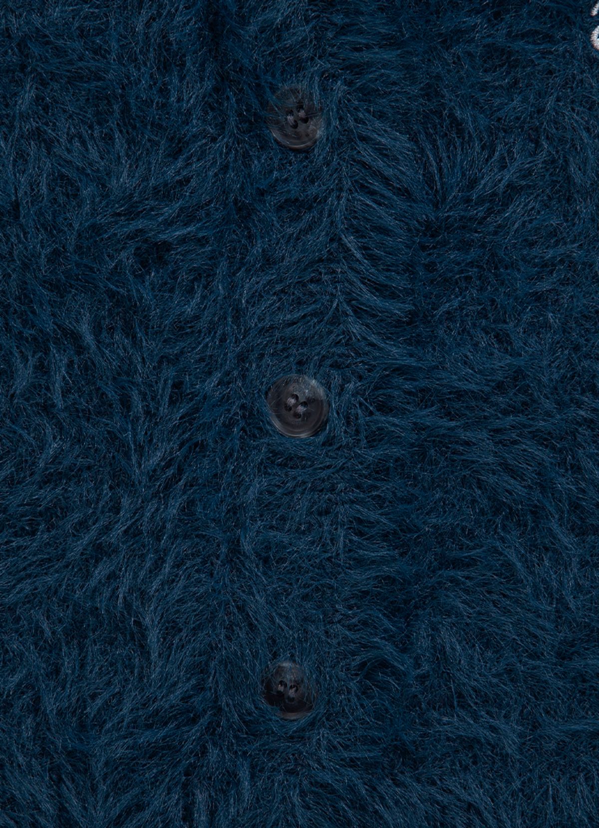 애즈온(ASON) NIA HAIRY CARDIGAN / BLUE-GREEN