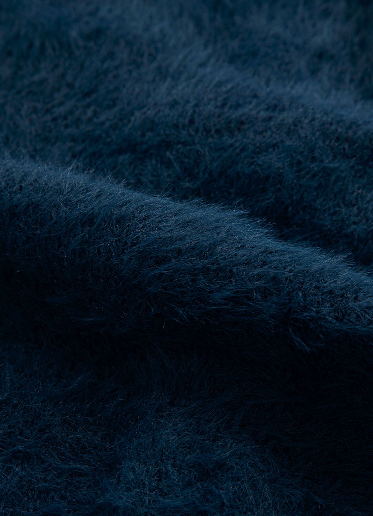 애즈온(ASON) NIA HAIRY CARDIGAN / BLUE-GREEN