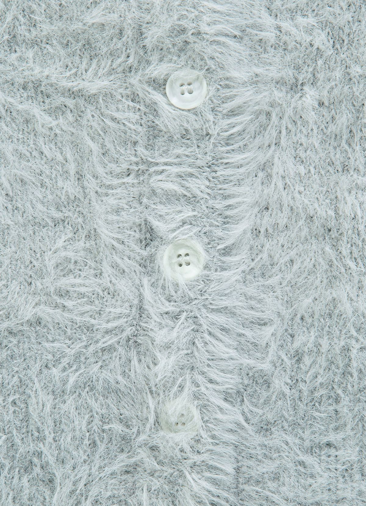 애즈온(ASON) NIA HAIRY CARDIGAN / GRAY