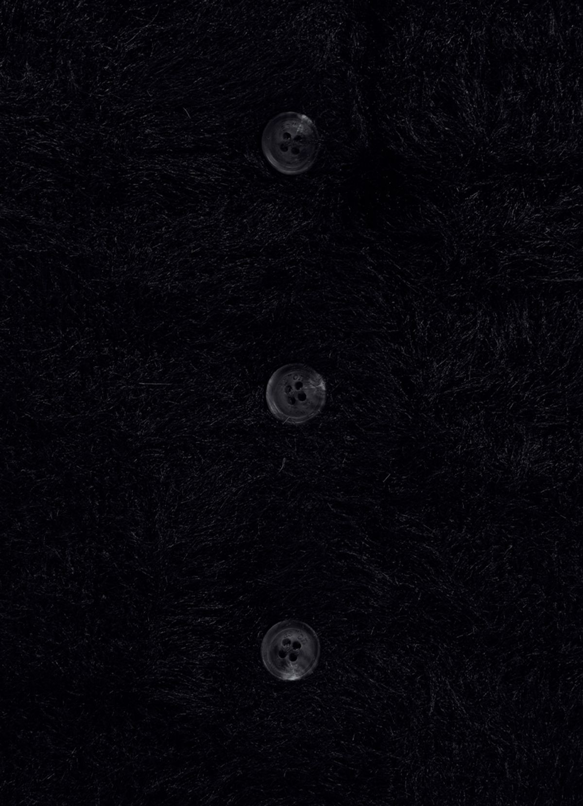 애즈온(ASON) NIA HAIRY CARDIGAN / BLACK