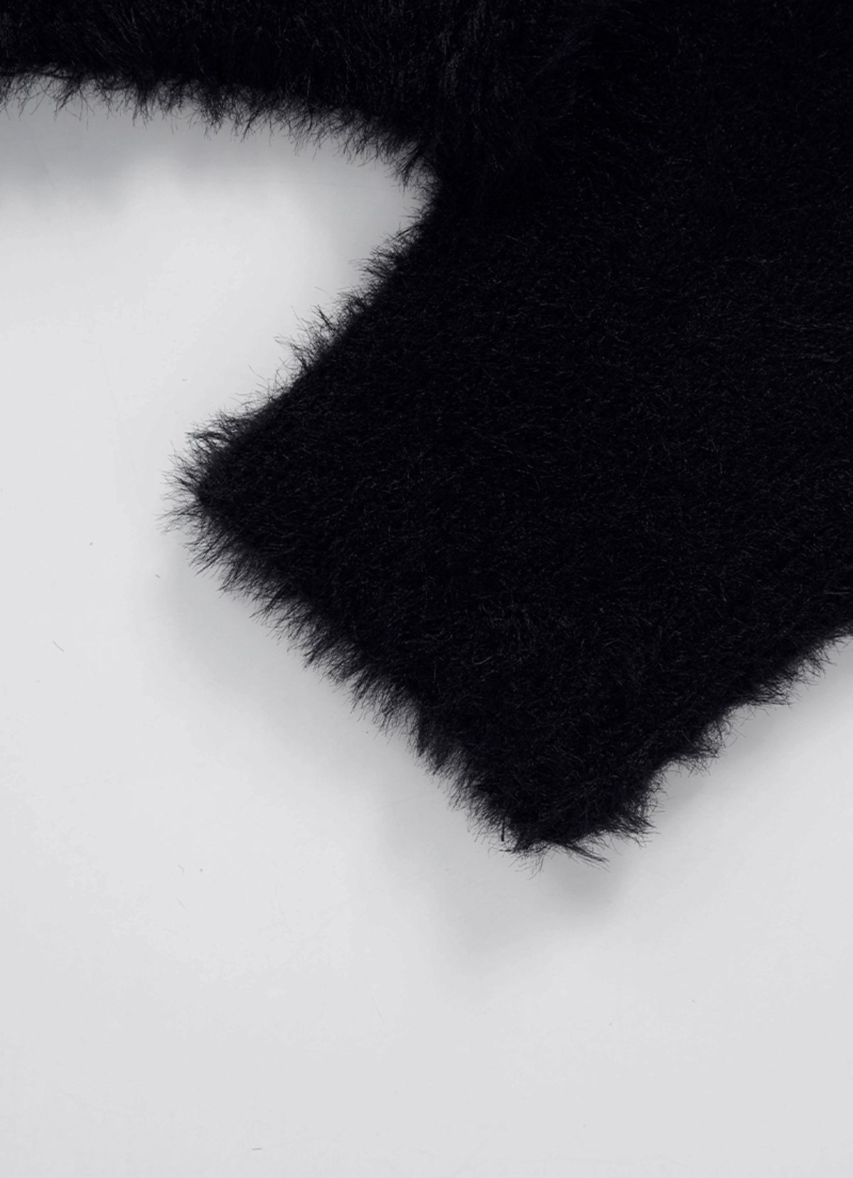 애즈온(ASON) NIA HAIRY CARDIGAN / BLACK