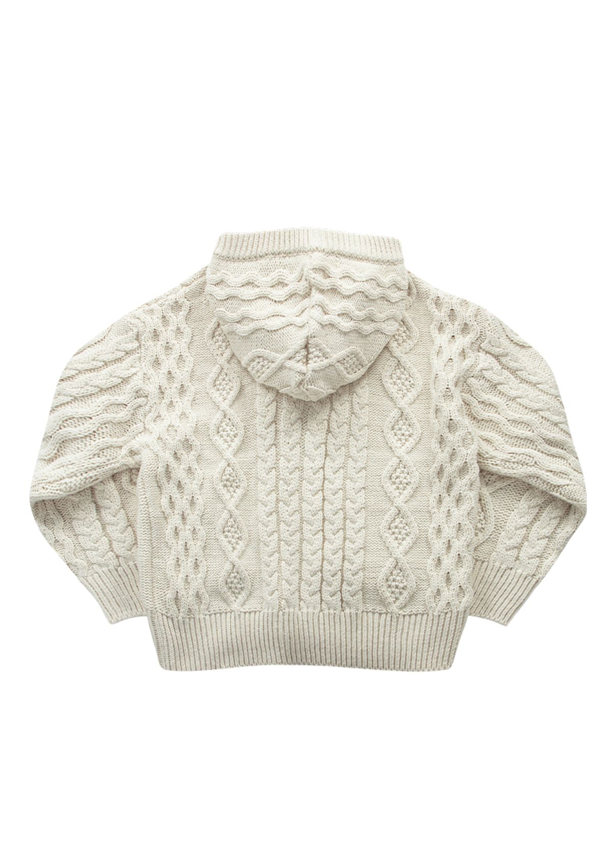 애즈온(ASON) ELO TWISTED HOOD CARDIGAN / IVORY