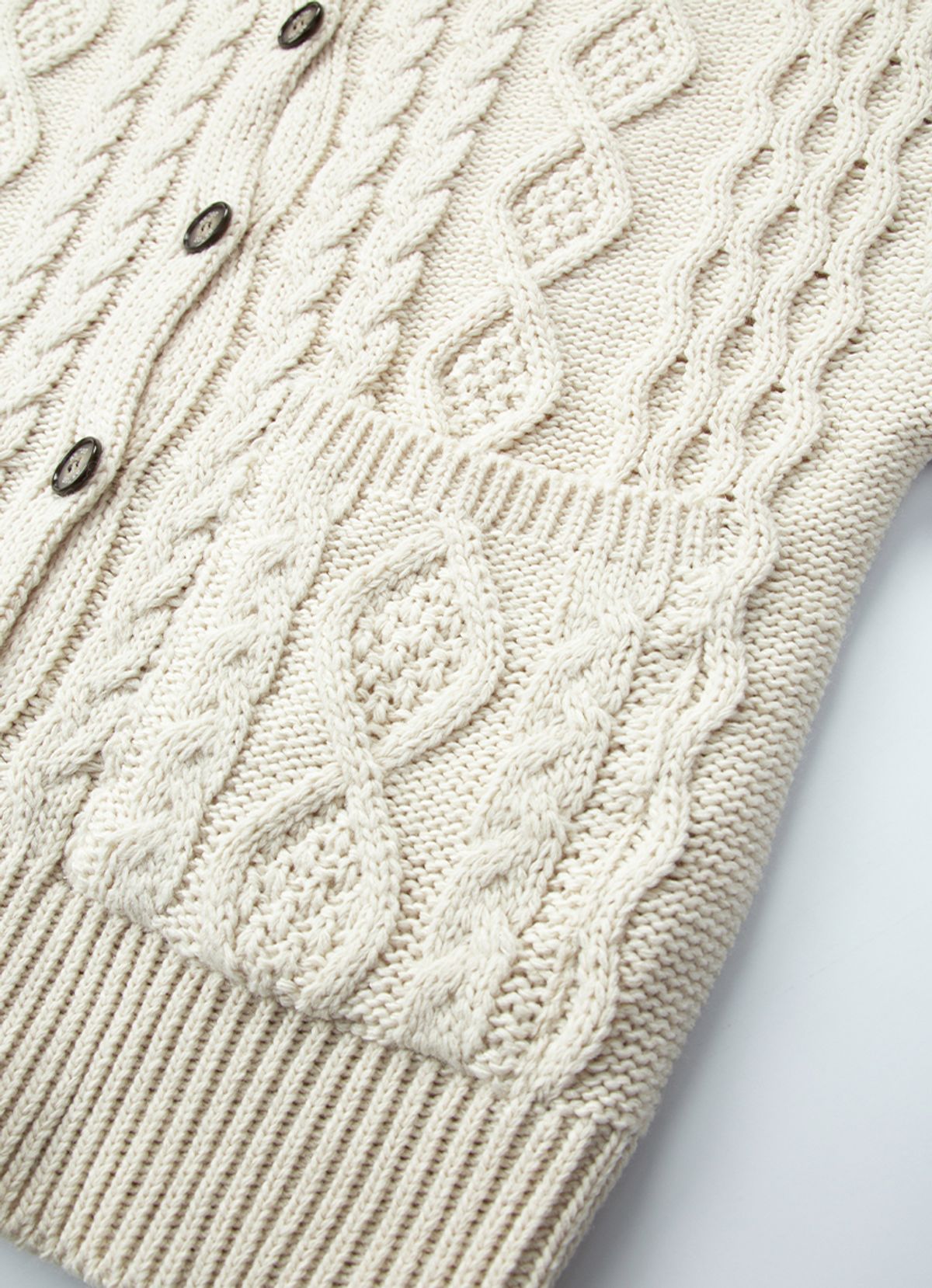 애즈온(ASON) ELO TWISTED HOOD CARDIGAN / IVORY
