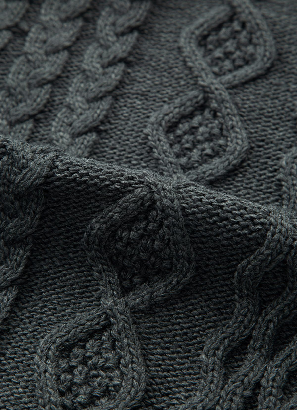 애즈온(ASON) ELO TWISTED HOOD CARDIGAN / CHARCOAL