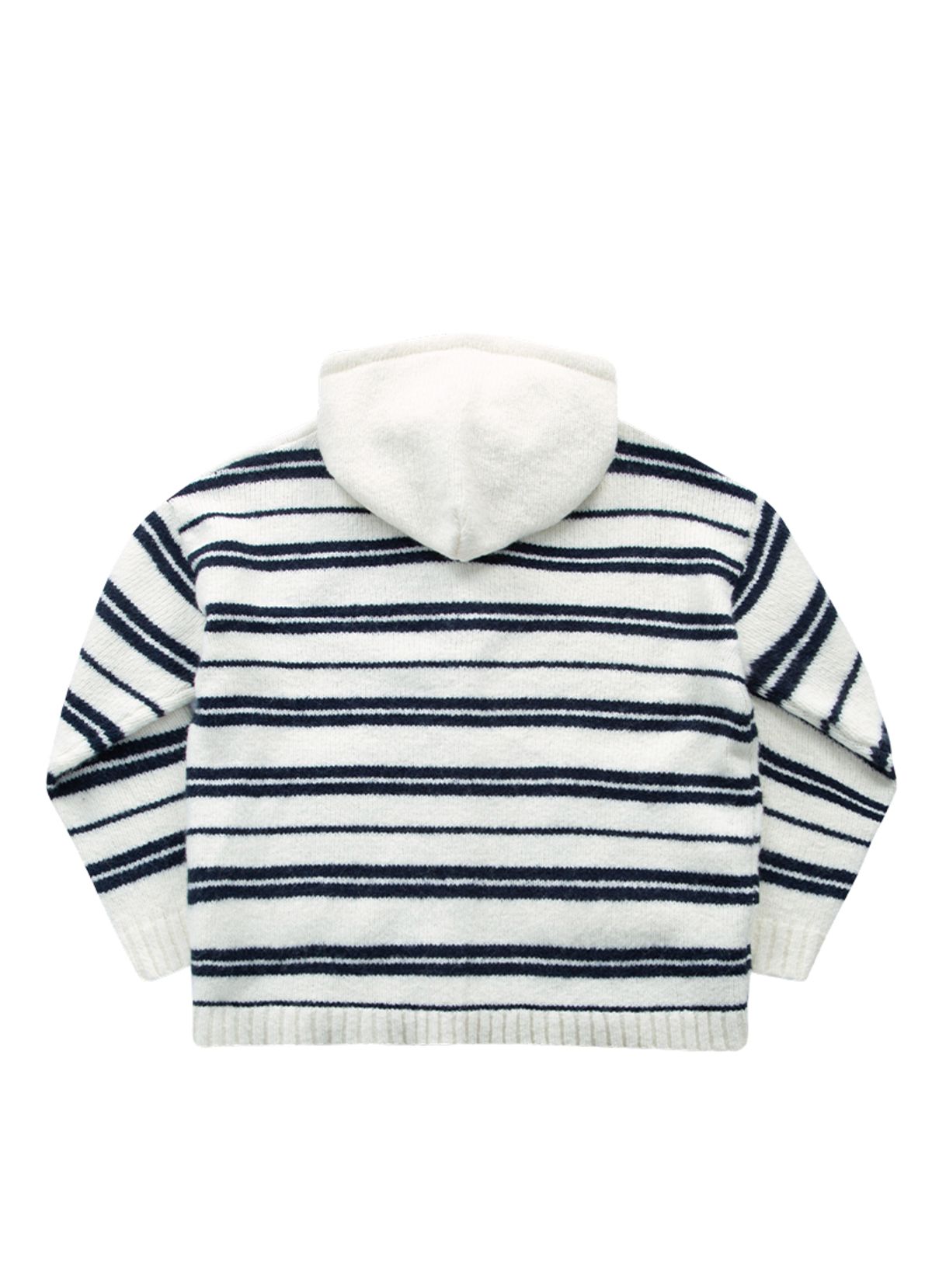 애즈온(ASON) BERA STRIPE HOOD CARDIGAN / WHITE