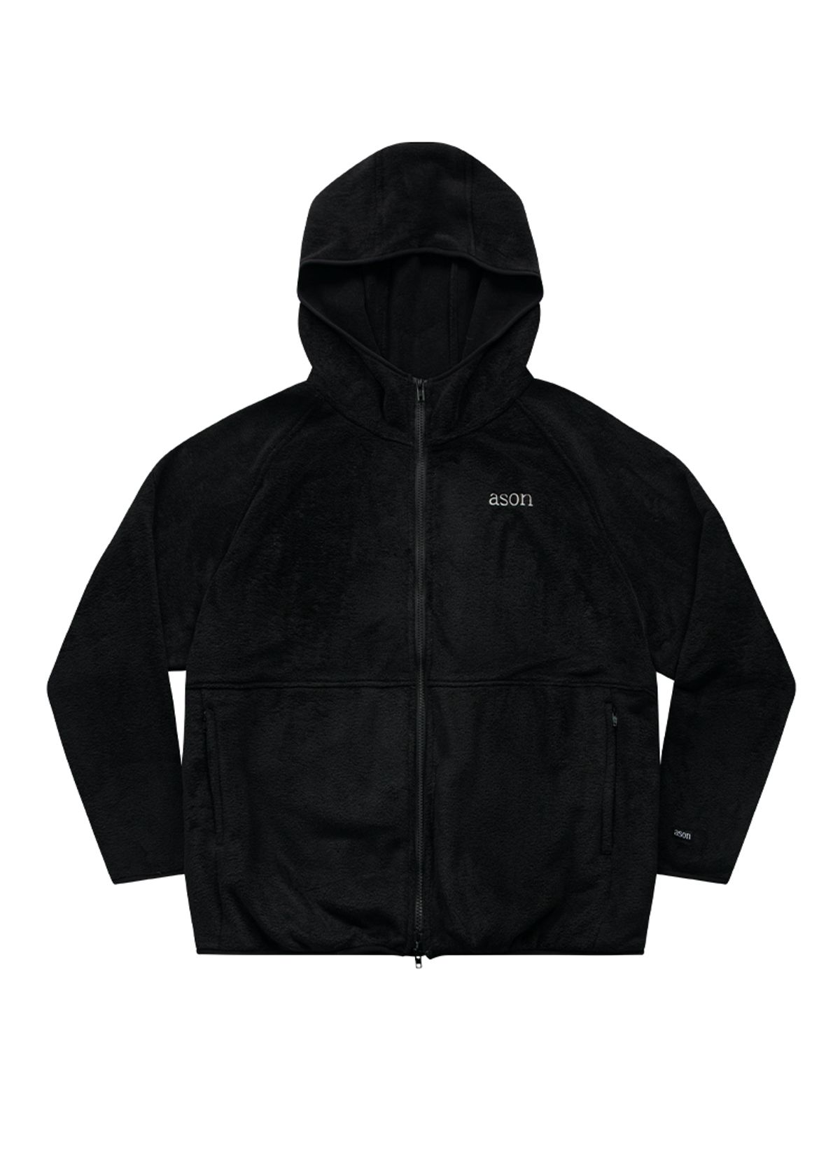 애즈온(ASON) FLEECE ZIP-UP / BLACK