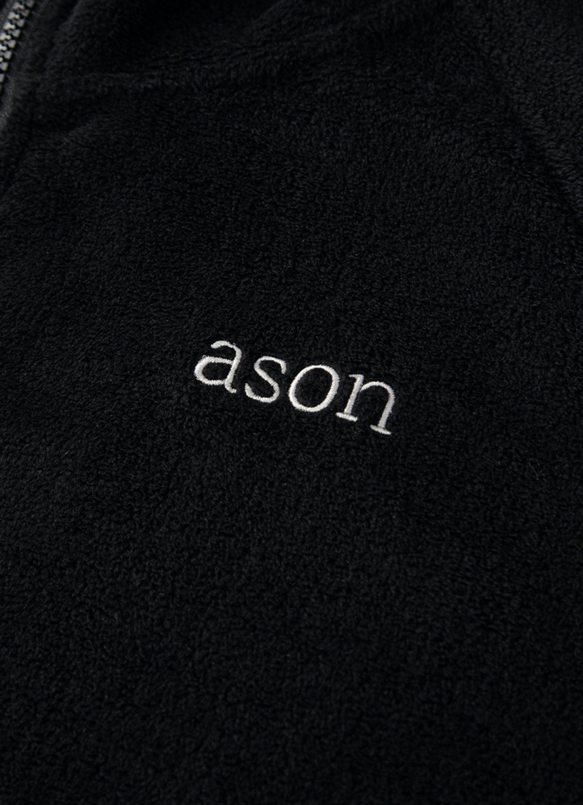 애즈온(ASON) FLEECE ZIP-UP / BLACK