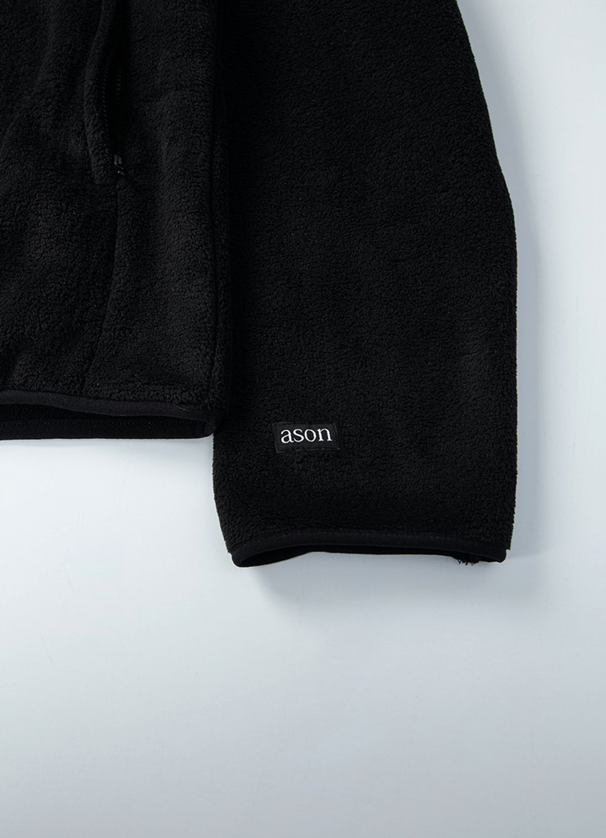 애즈온(ASON) FLEECE ZIP-UP / BLACK