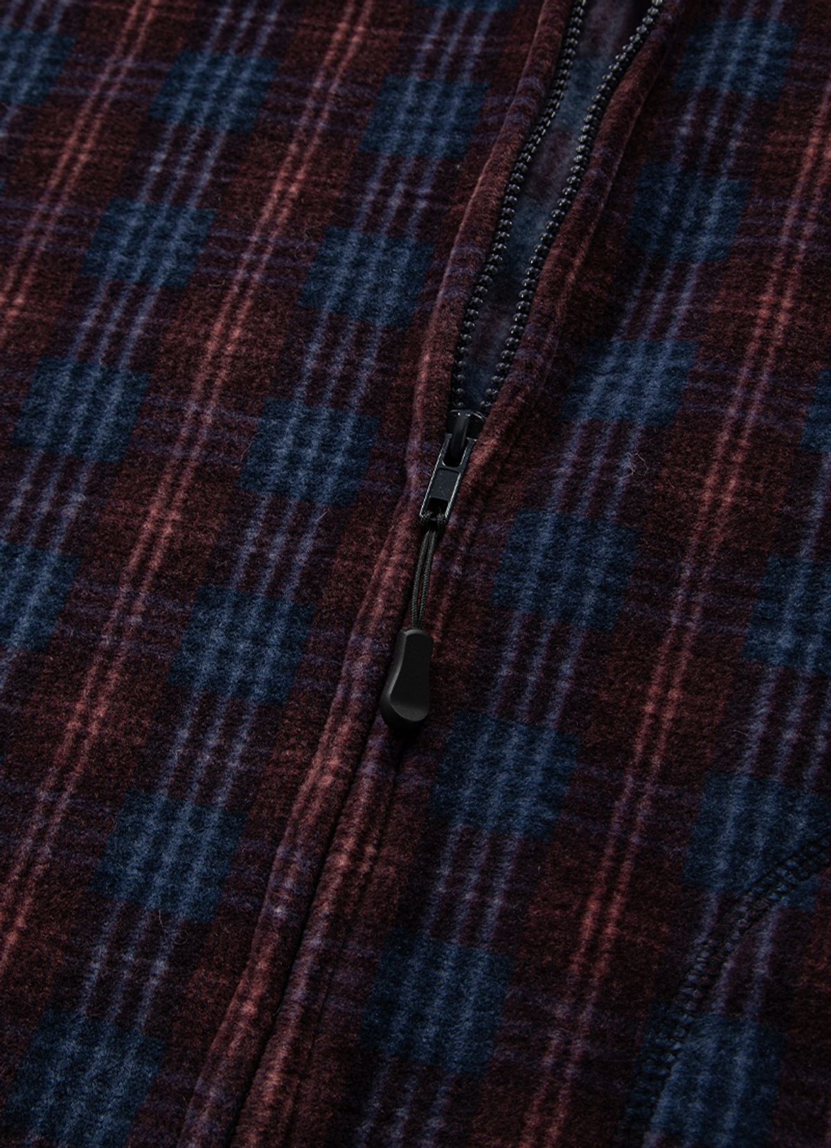 애즈온(ASON) CHECK FLEECE HOOD ZIP-UP