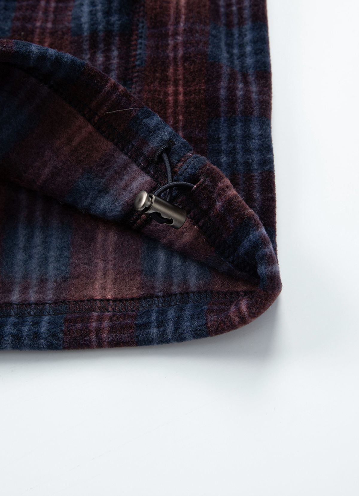 애즈온(ASON) CHECK FLEECE HOOD ZIP-UP