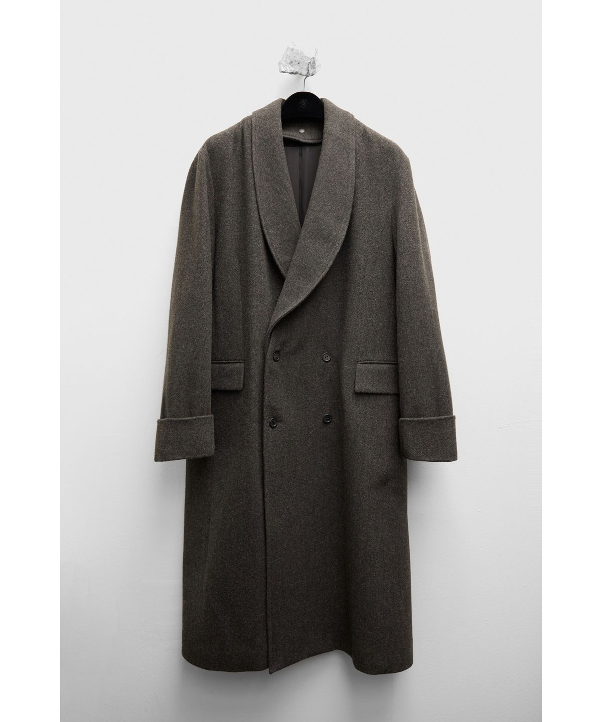 유스(YOUTH) Detachable Shawl Collar Coat - Brown