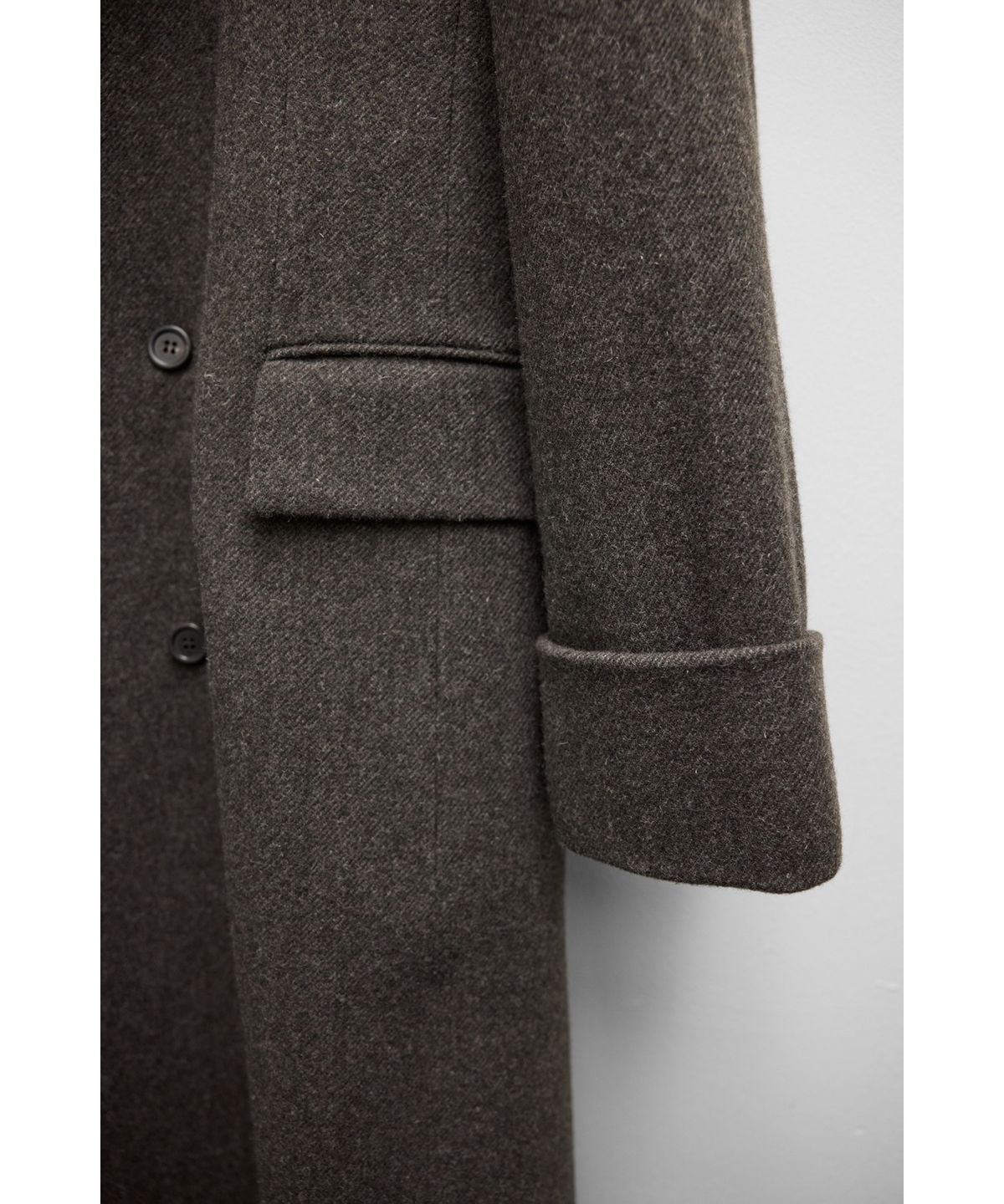 유스(YOUTH) Detachable Shawl Collar Coat - Brown