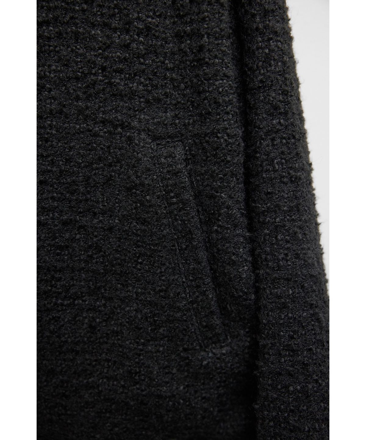 유스(YOUTH) Tweed Zip-up Jacket - Black