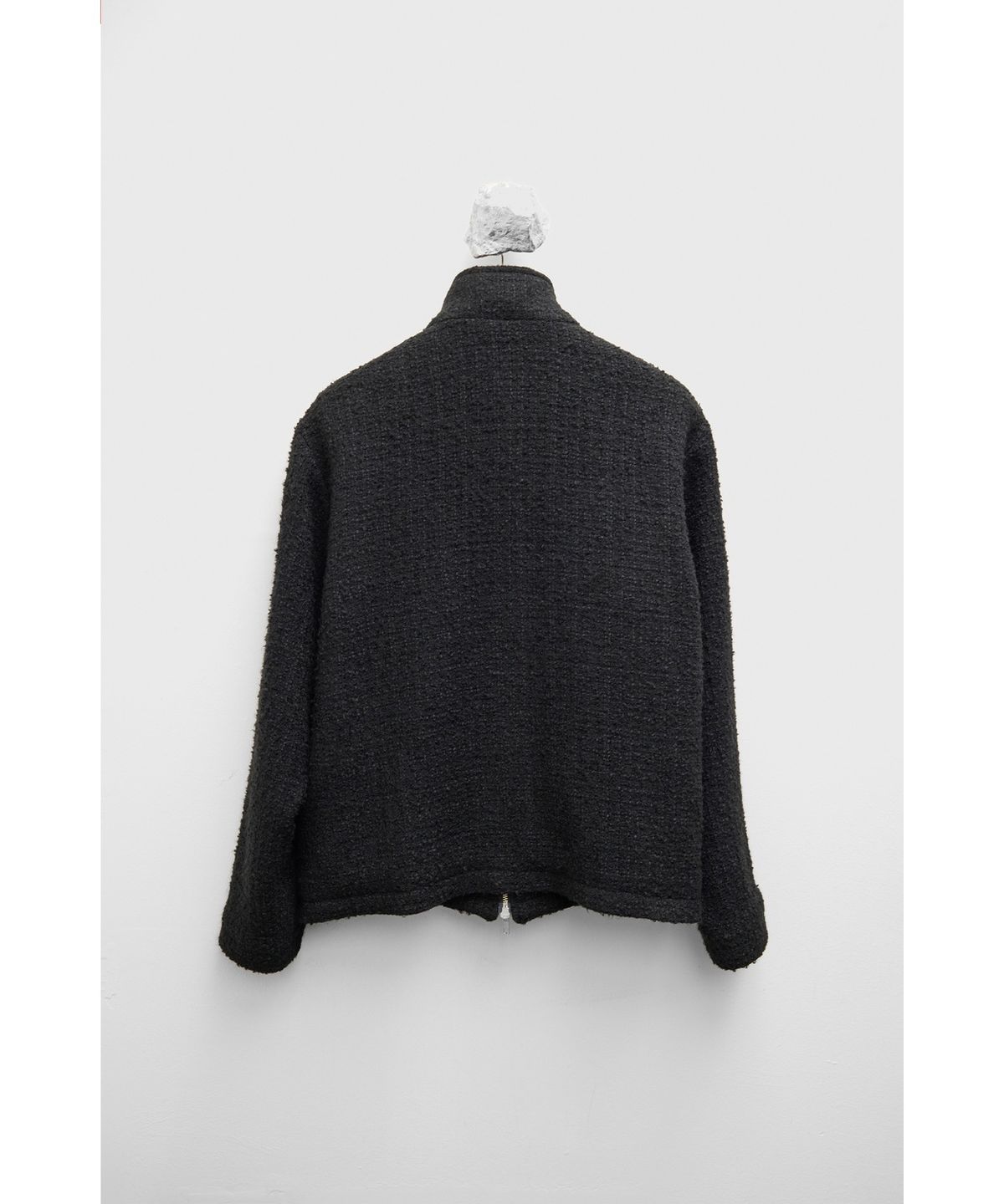 유스(YOUTH) Tweed Zip-up Jacket - Black