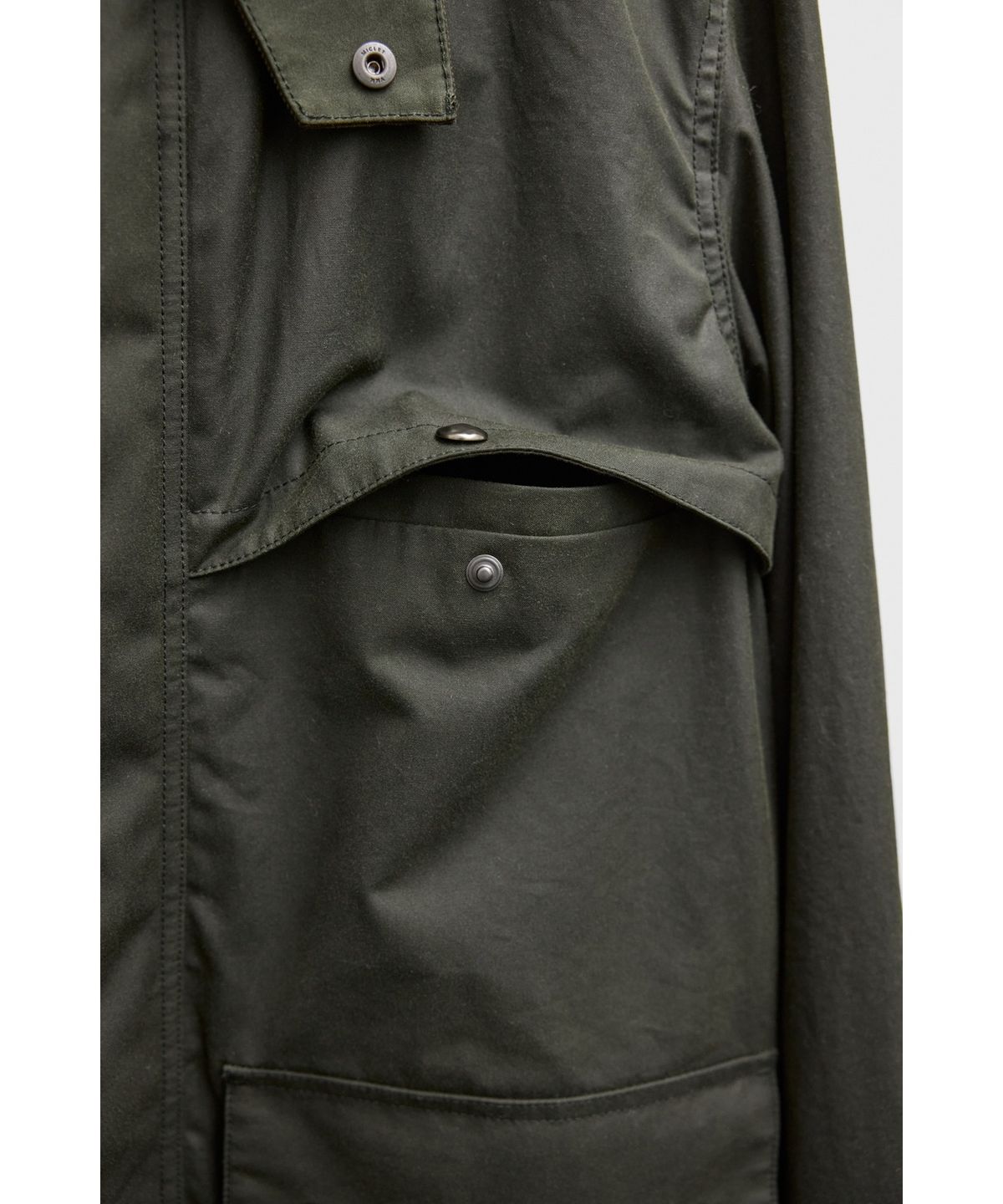 유스(YOUTH) Wax Coated Hunting Jacket - Dark Green