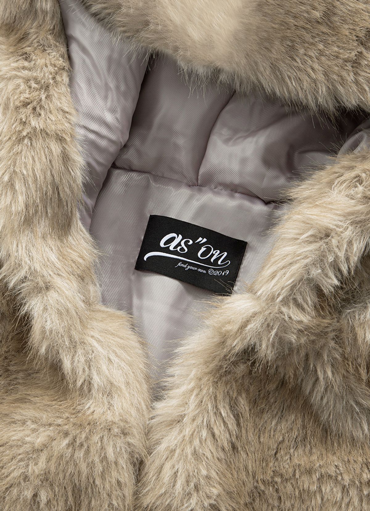 애즈온(ASON) KOA HOOD FUR JACKET / BEIGE