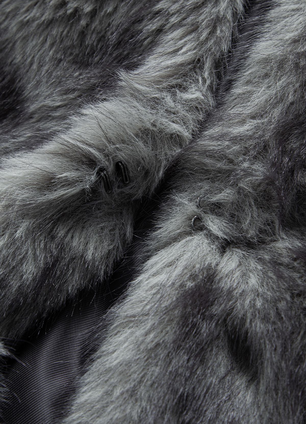 애즈온(ASON) KOA HOOD FUR JACKET / GRAY