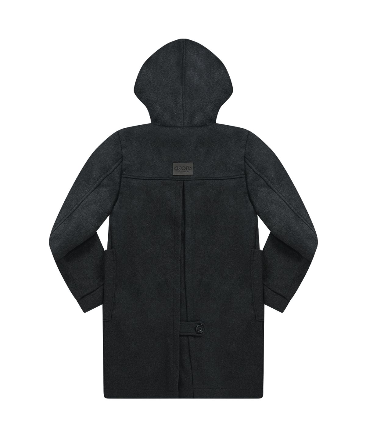 애즈온(ASON) ALLO HOOD LONG COAT / CHARCOAL