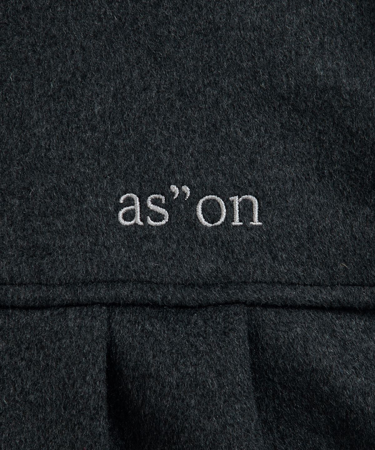 애즈온(ASON) ALLO HOOD LONG COAT / CHARCOAL