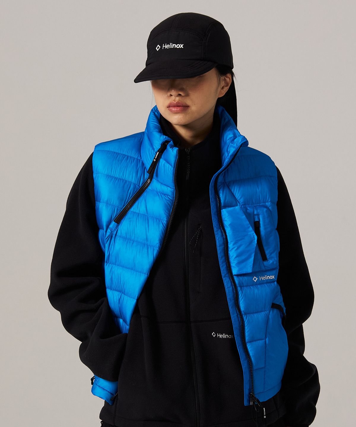 헬리녹스 웨어(HELINOX WEAR) 이클립스 팩 다운 베스트 Cyan Blue