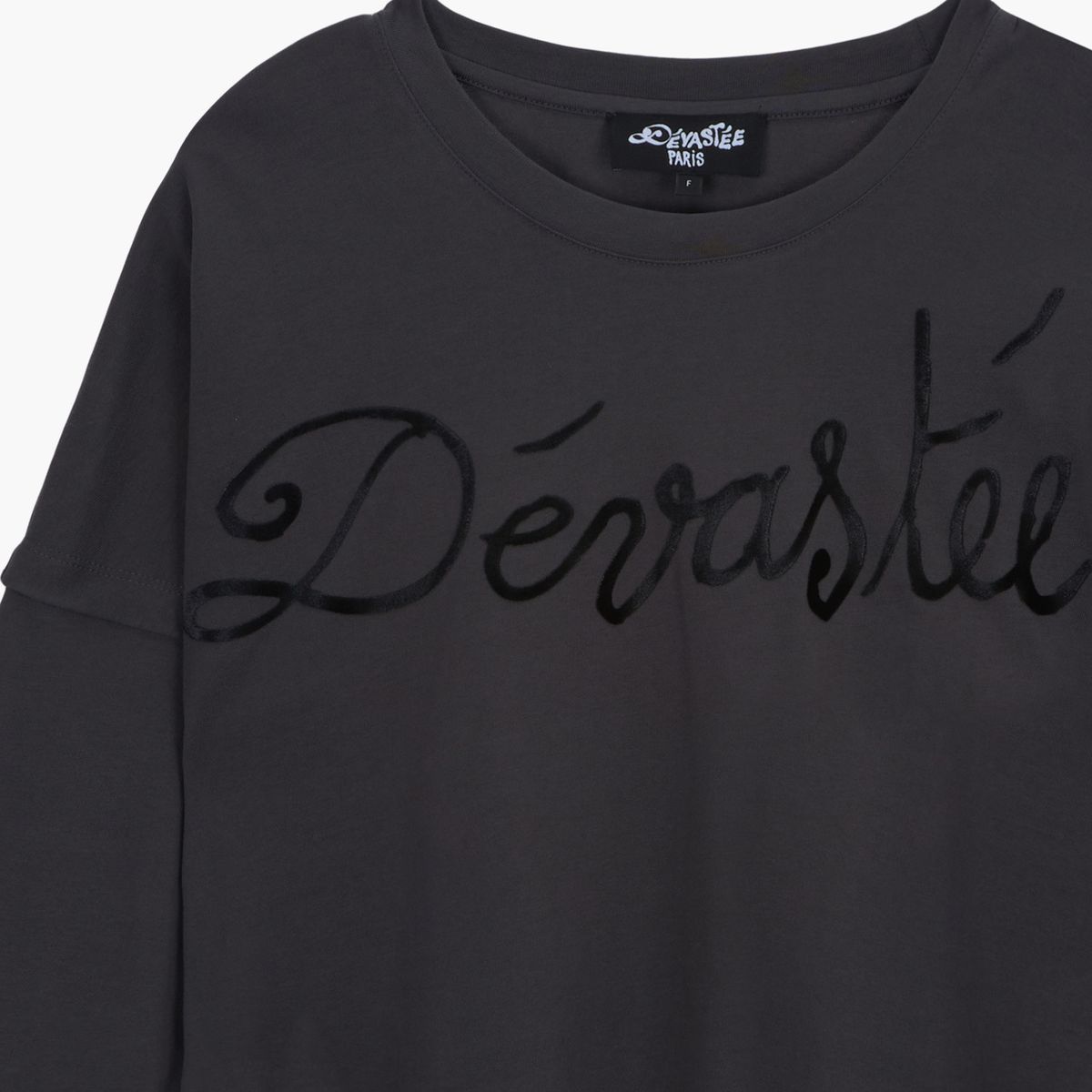 데바스테(DEVASTEE) 데바스테 레이어드 티셔츠 CHARCOAL (S5FWTP001)