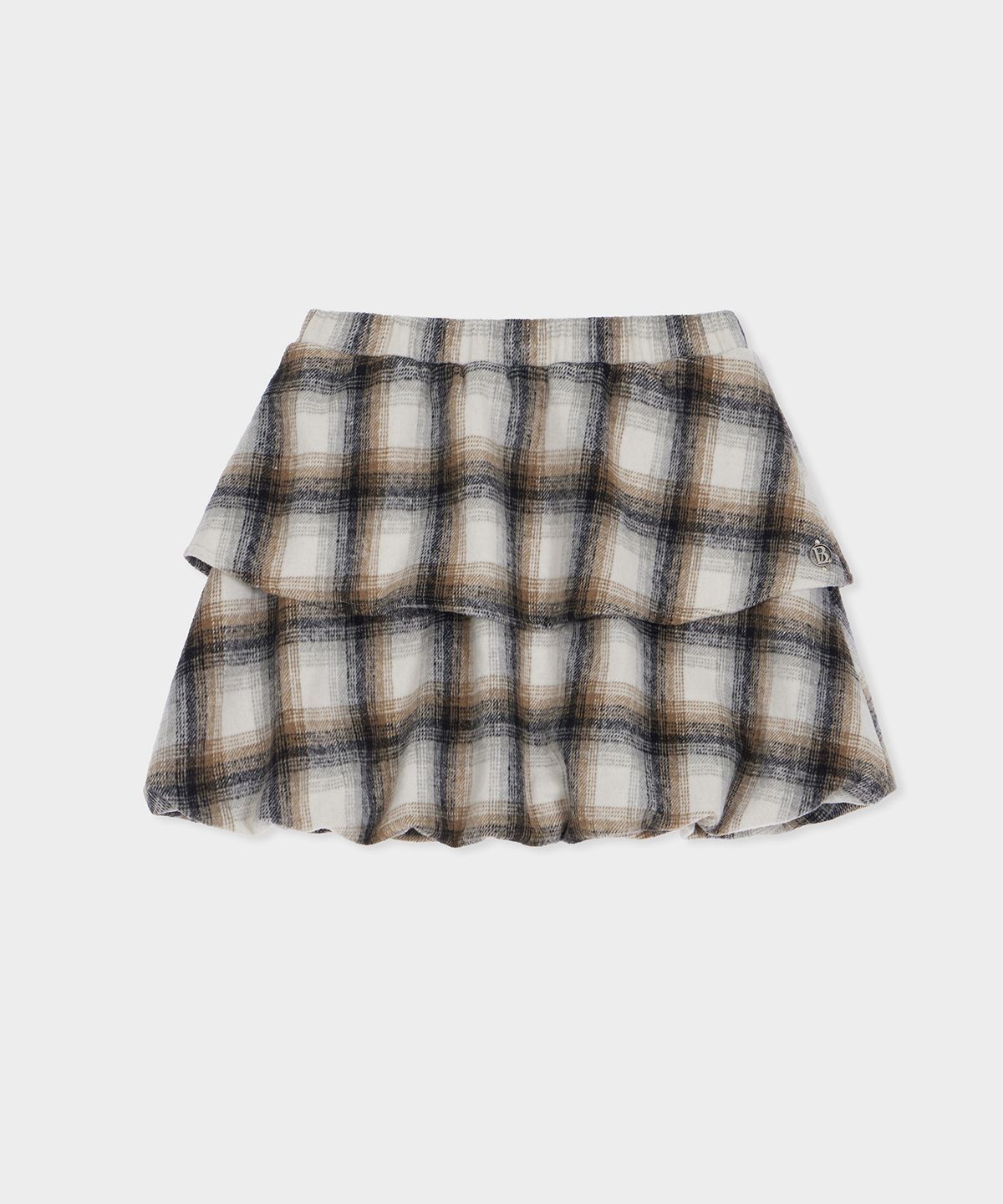 벨로엘(BELLOL) Cancan check mini skirt IVORY
