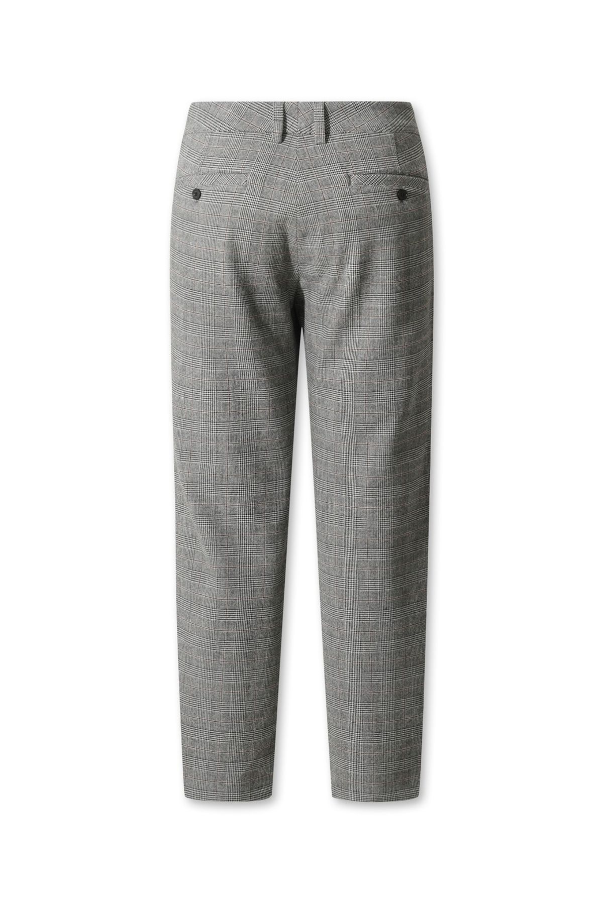왁(WAAC) Men TR Check Patterned Pants WMPNW25705GYD