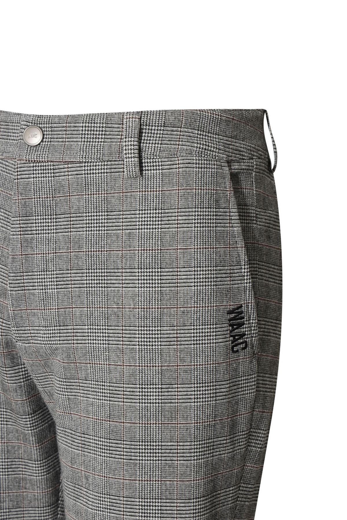 왁(WAAC) Men TR Check Patterned Pants WMPNW25705GYD