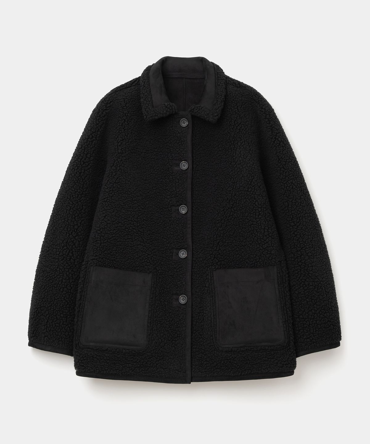 유니폼브릿지(UNIFORM BRIDGE) reversible shearling coat black