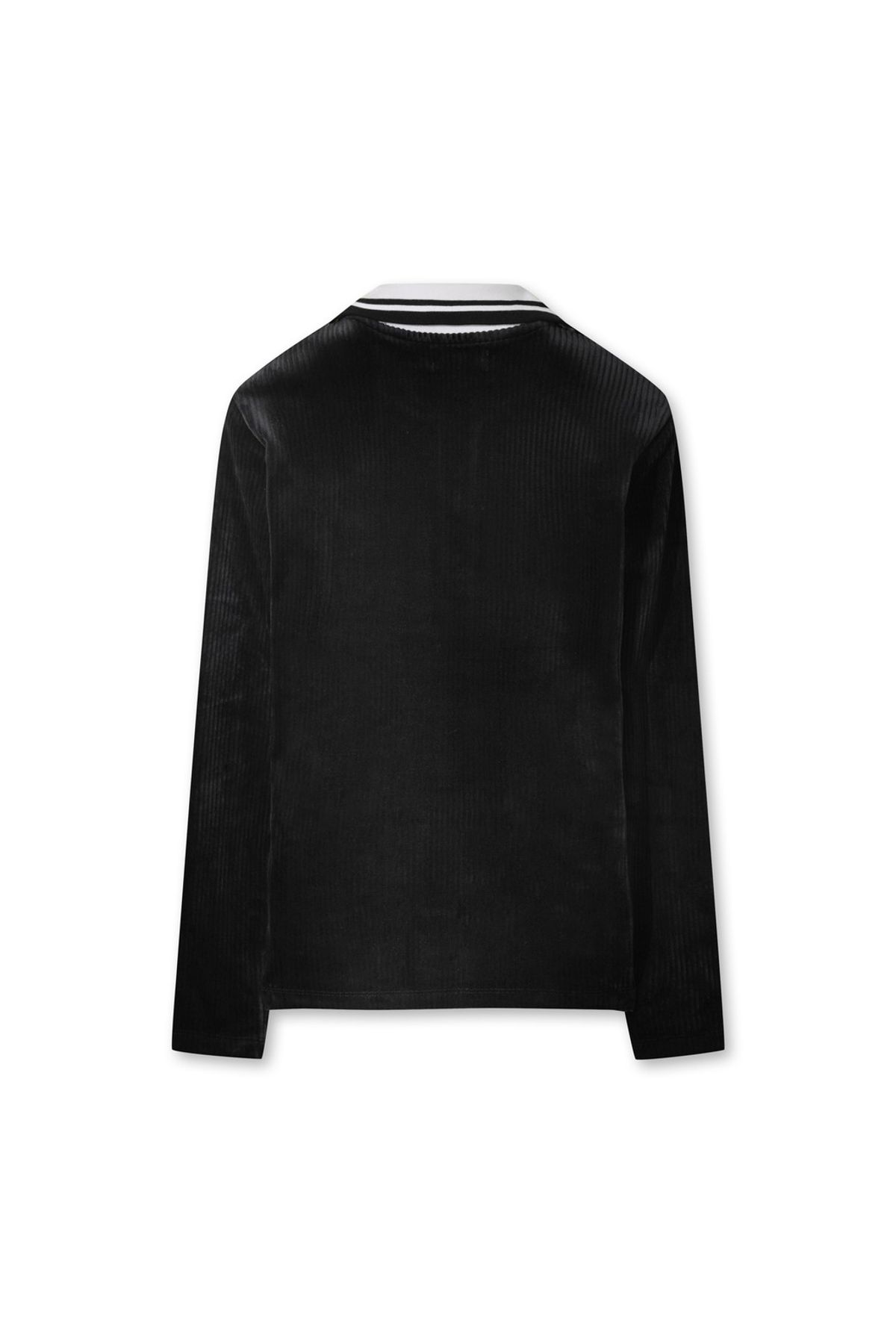 왁(WAAC) Women Ribbed Minky Fleece Pullover WWTBW25705BKX