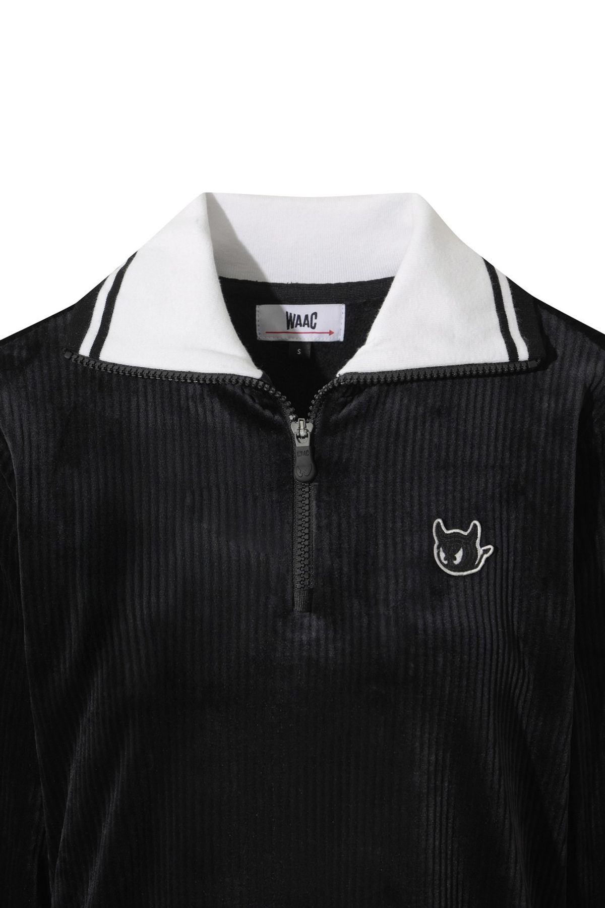 왁(WAAC) Women Ribbed Minky Fleece Pullover WWTBW25705BKX