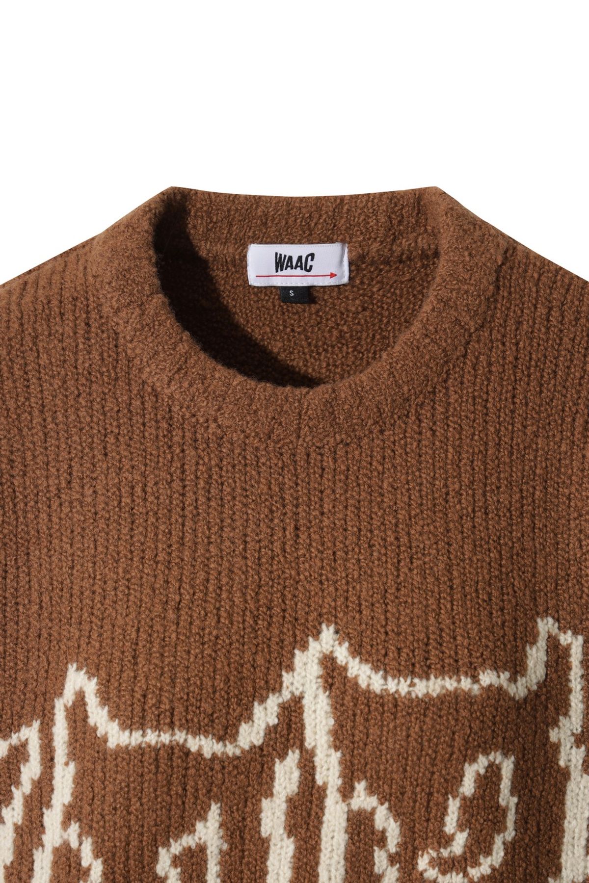 왁(WAAC) Women WAACKY Windproof Low-Gauge Sweater WWWAW25720BRX