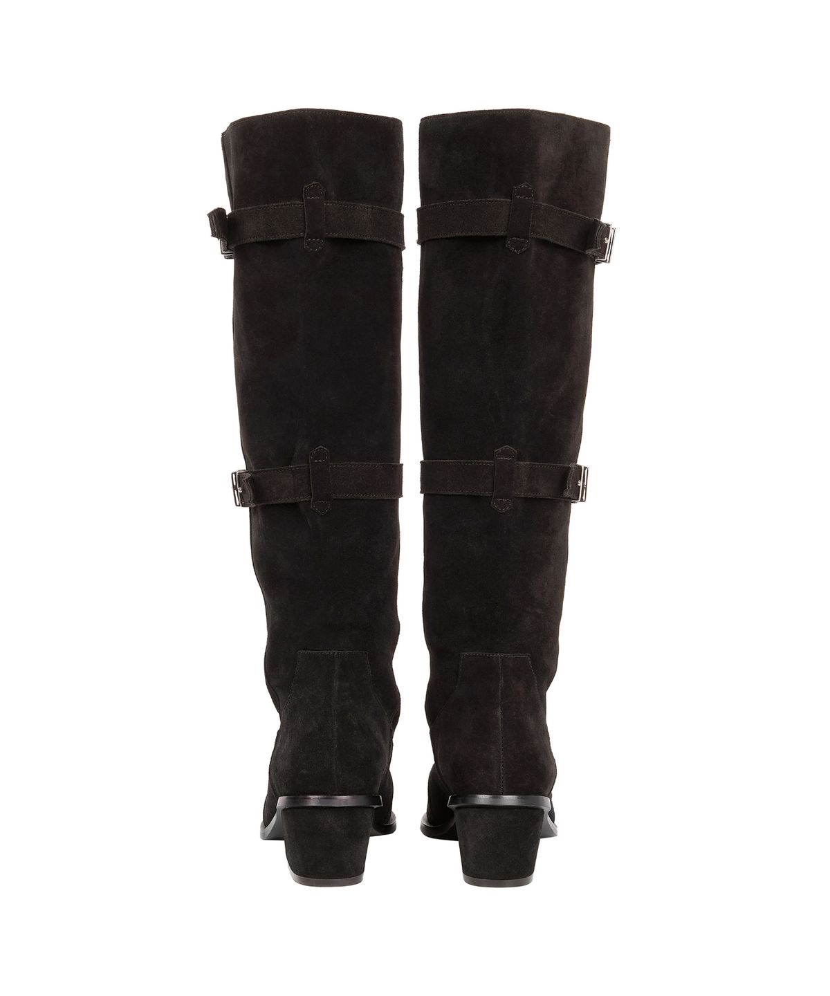 트리밍버드(TREEMINGBIRD) Suede Slouch Belted Long Boots [ Brown ]
