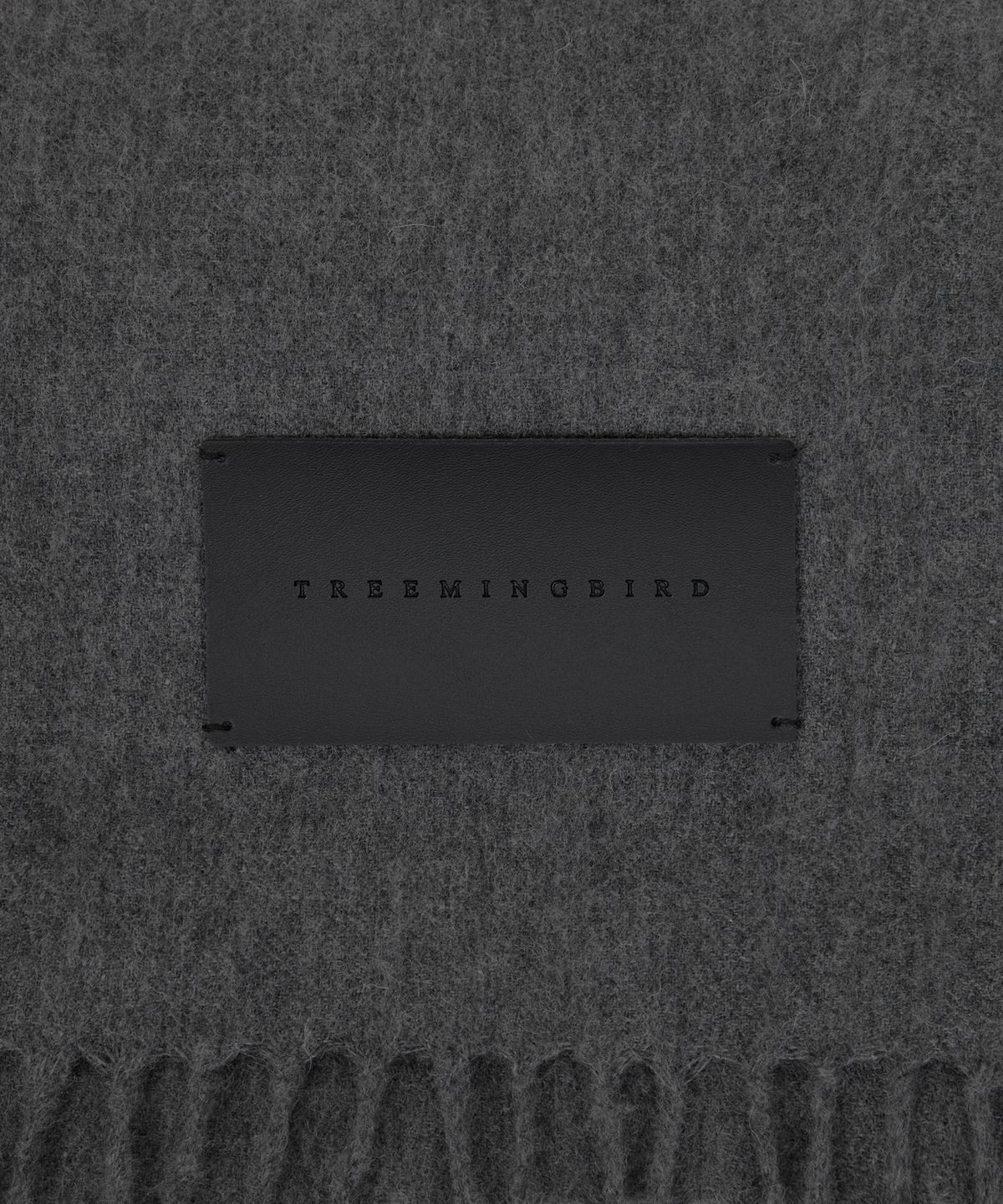 트리밍버드(TREEMINGBIRD) Fringed Cashmere Muffler [ Gray ]