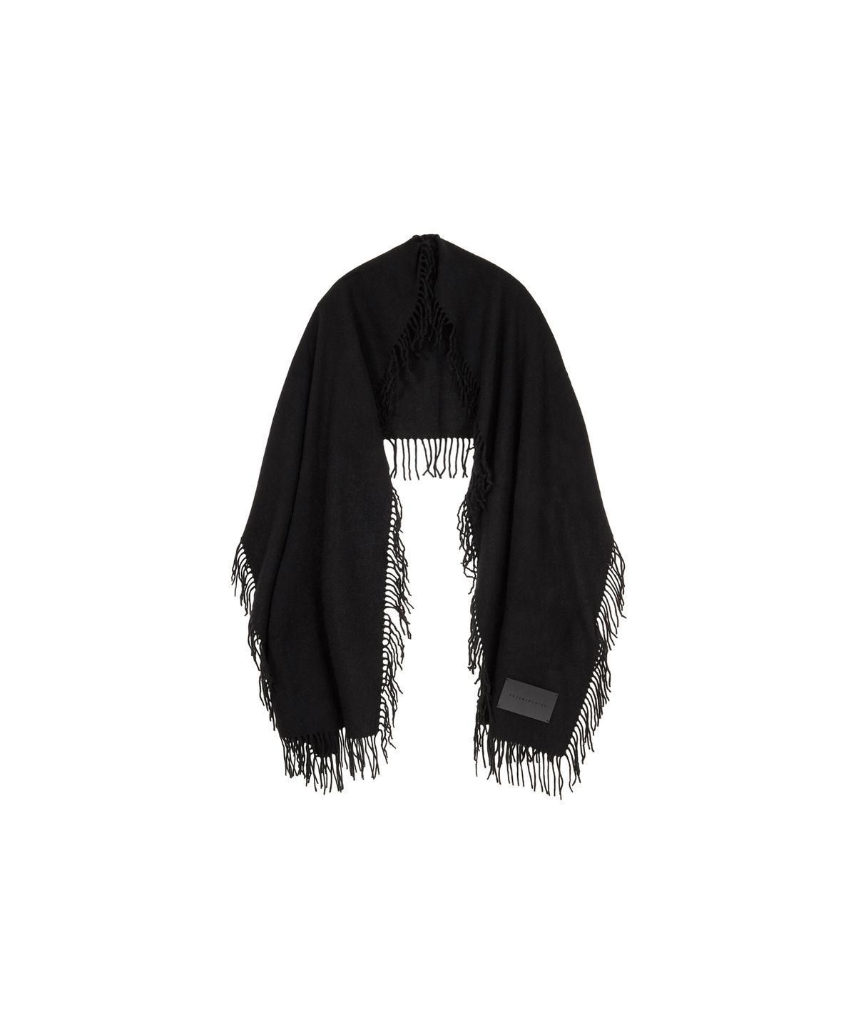 트리밍버드(TREEMINGBIRD) Fringed Cashmere Muffler [ Black ]