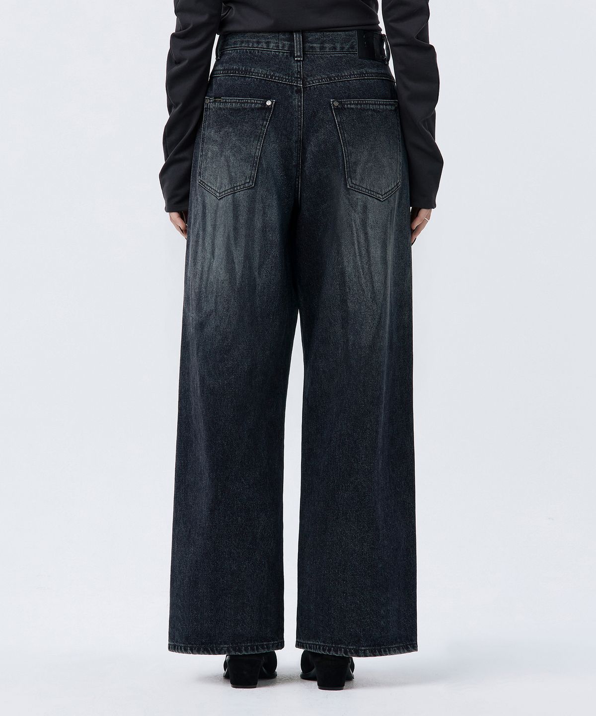 트리밍버드(TREEMINGBIRD) Brushed Denim Pants [ Navy ]