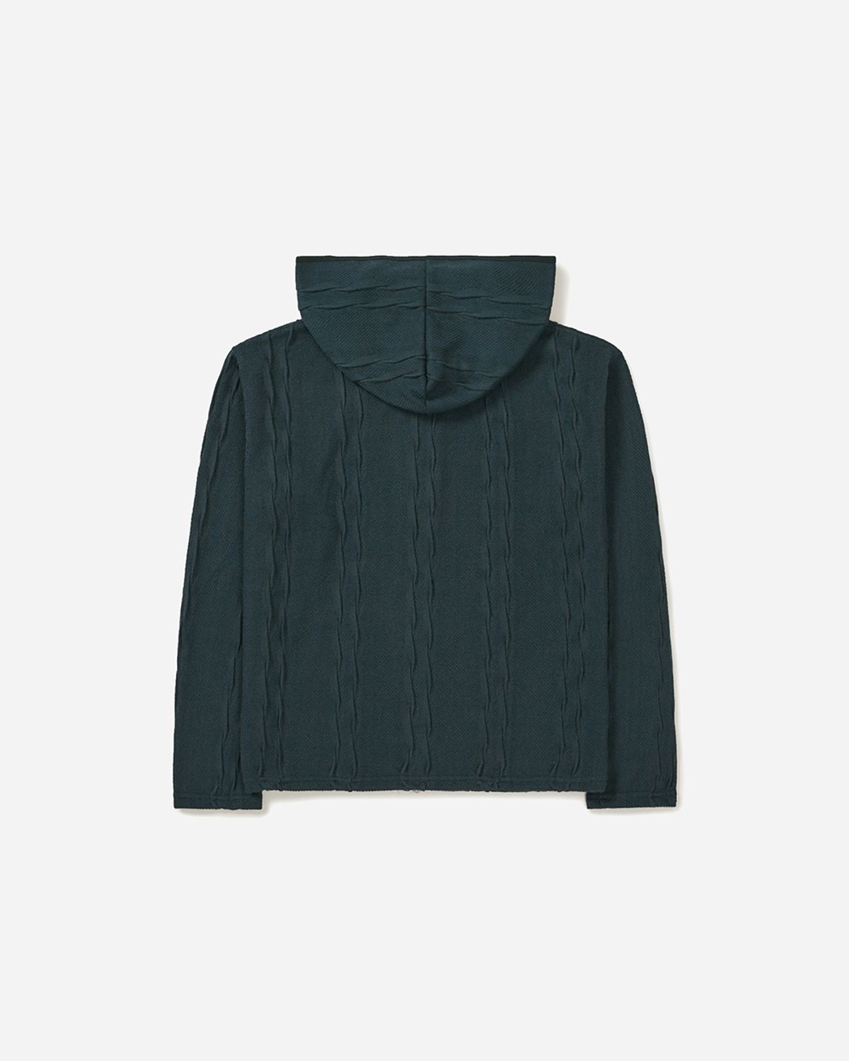 사일런트실러블(SILENTSYLLABLE) Pleats hooded zip-up / Green