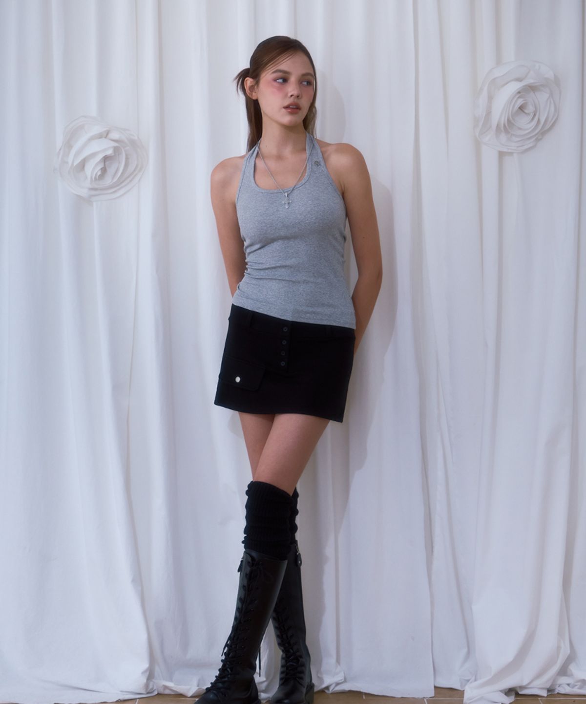 로제프란츠(ROSEFRANTZ) Pocket Mini Skirt [Black]