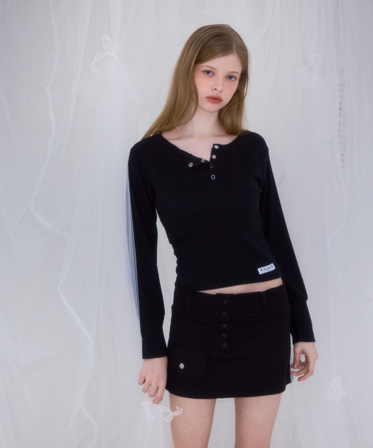 로제프란츠(ROSEFRANTZ) Pocket Mini Skirt [Black]
