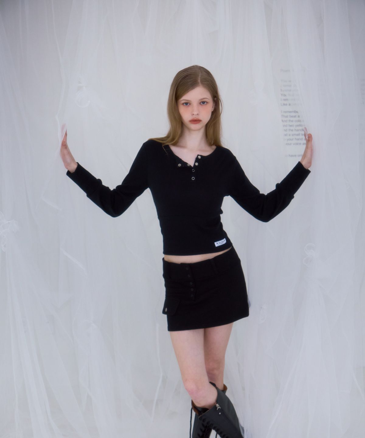 로제프란츠(ROSEFRANTZ) Pocket Mini Skirt [Black]