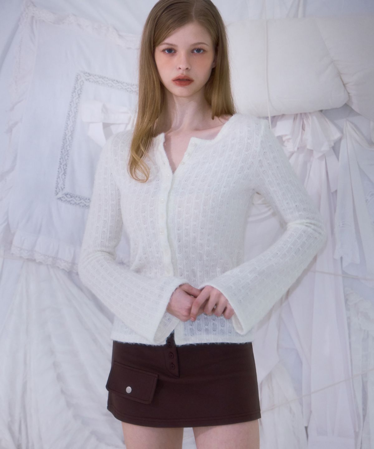 로제프란츠(ROSEFRANTZ) Pocket Mini Skirt [Brown]