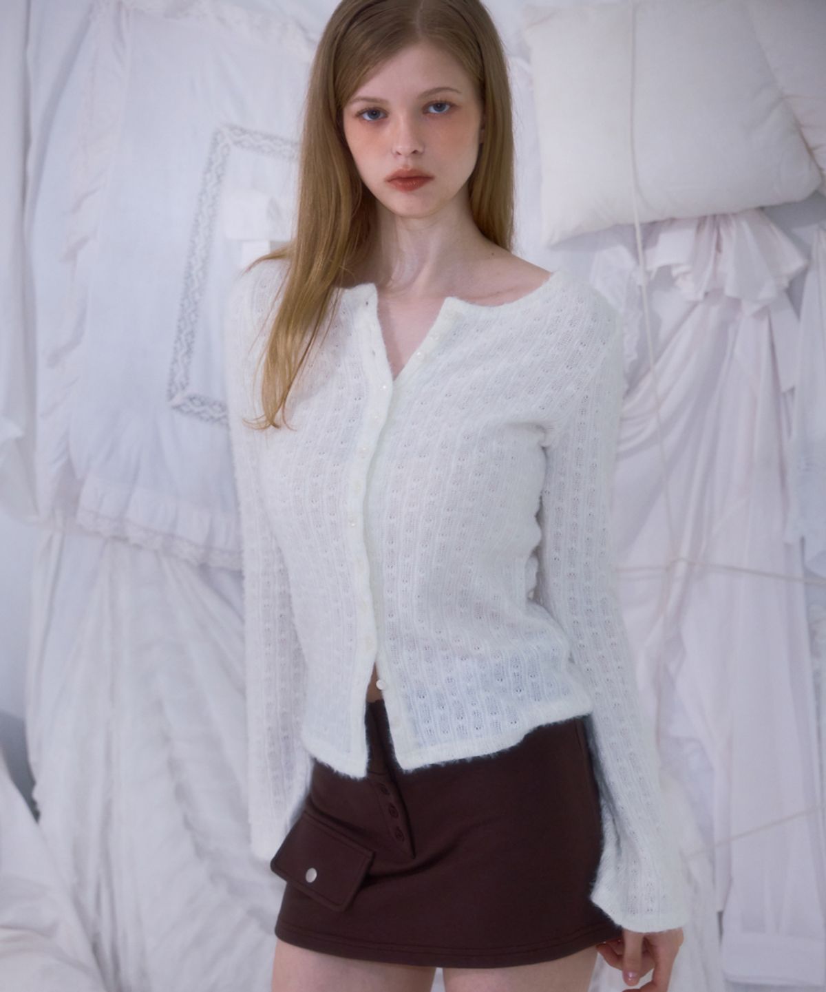 로제프란츠(ROSEFRANTZ) Pocket Mini Skirt [Brown]