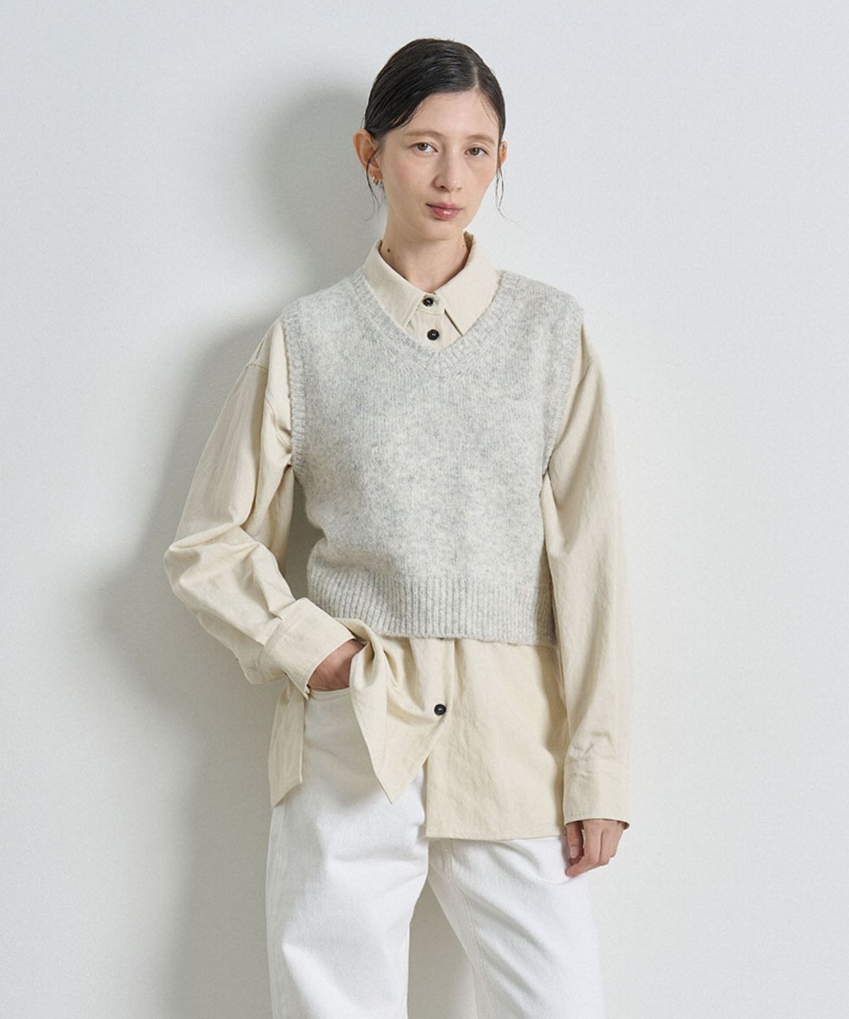해브 앤 해브(HAVE8HAVE) ALPACA KNIT VEST_MELANGE BRIGHT