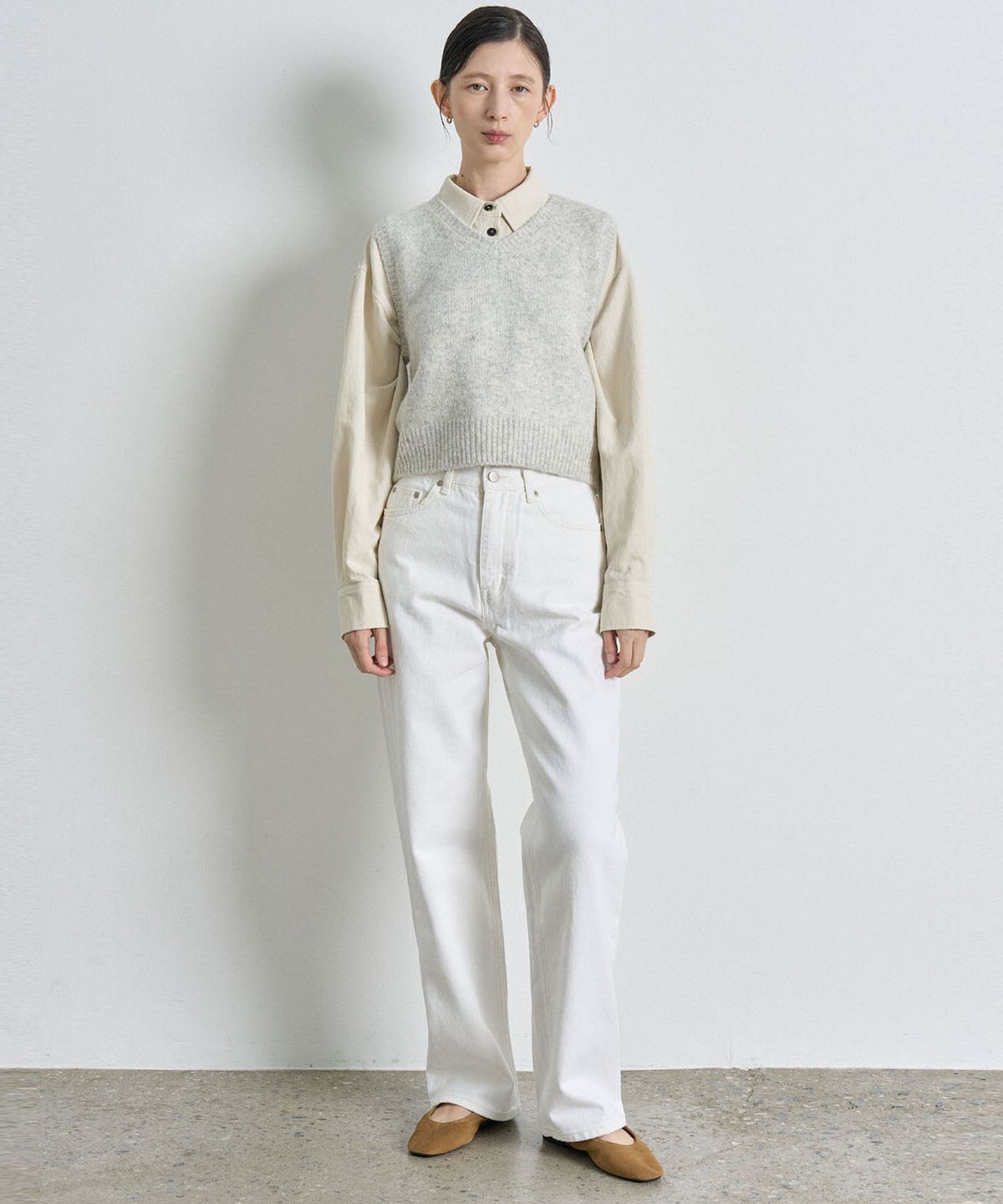 해브 앤 해브(HAVE8HAVE) ALPACA KNIT VEST_MELANGE BRIGHT