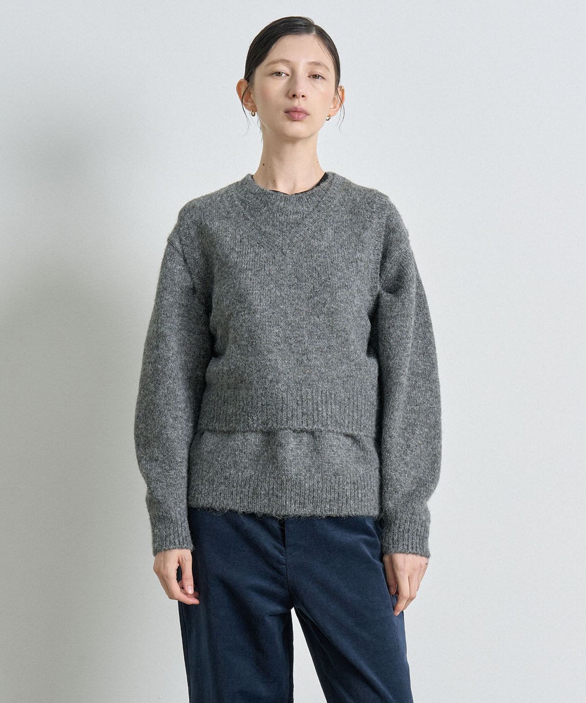 해브 앤 해브(HAVE8HAVE) ALPACA KNIT VEST_DARK GRAY