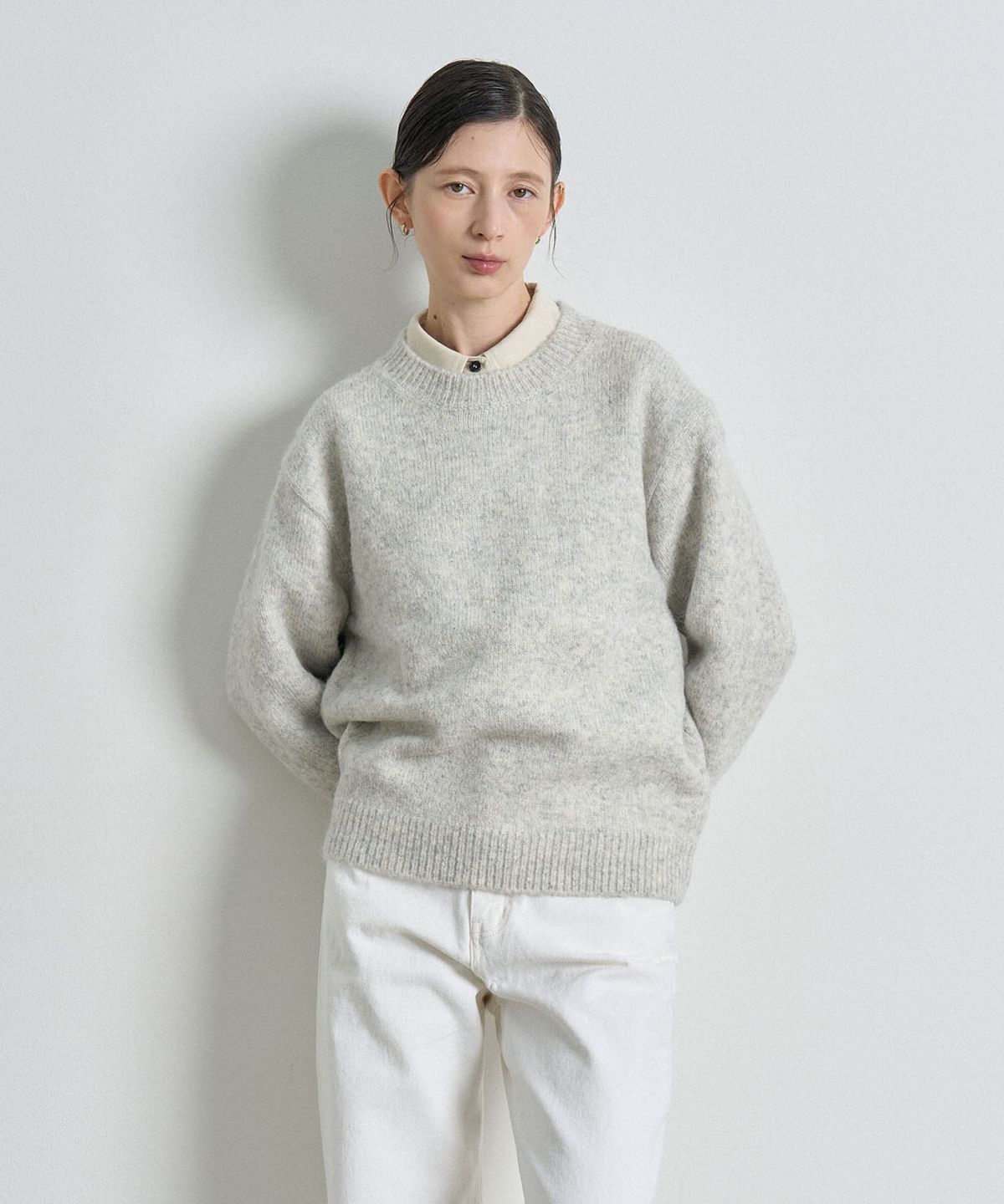 해브 앤 해브(HAVE8HAVE) ALPACA ROUND KNIT_MELANGE BRIGHT