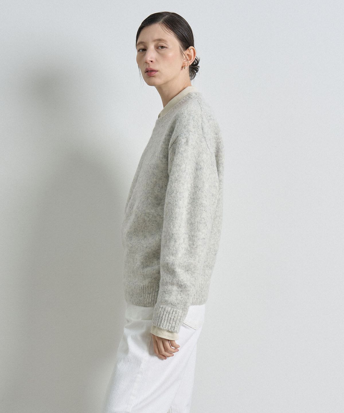 해브 앤 해브(HAVE8HAVE) ALPACA ROUND KNIT_MELANGE BRIGHT