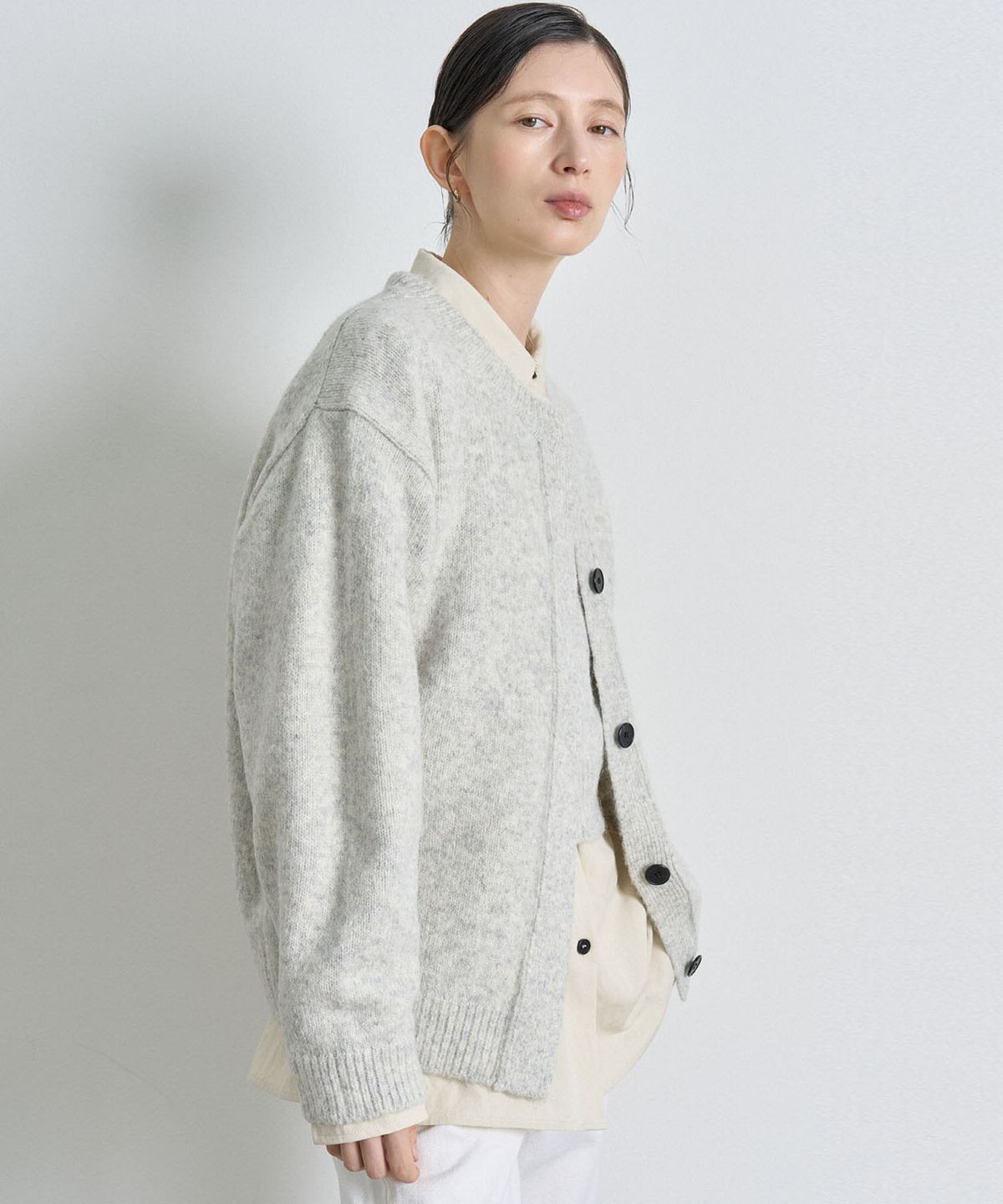 해브 앤 해브(HAVE8HAVE) ALPACA HIDDEN CARDIGAN_MELANGE BRIGHT