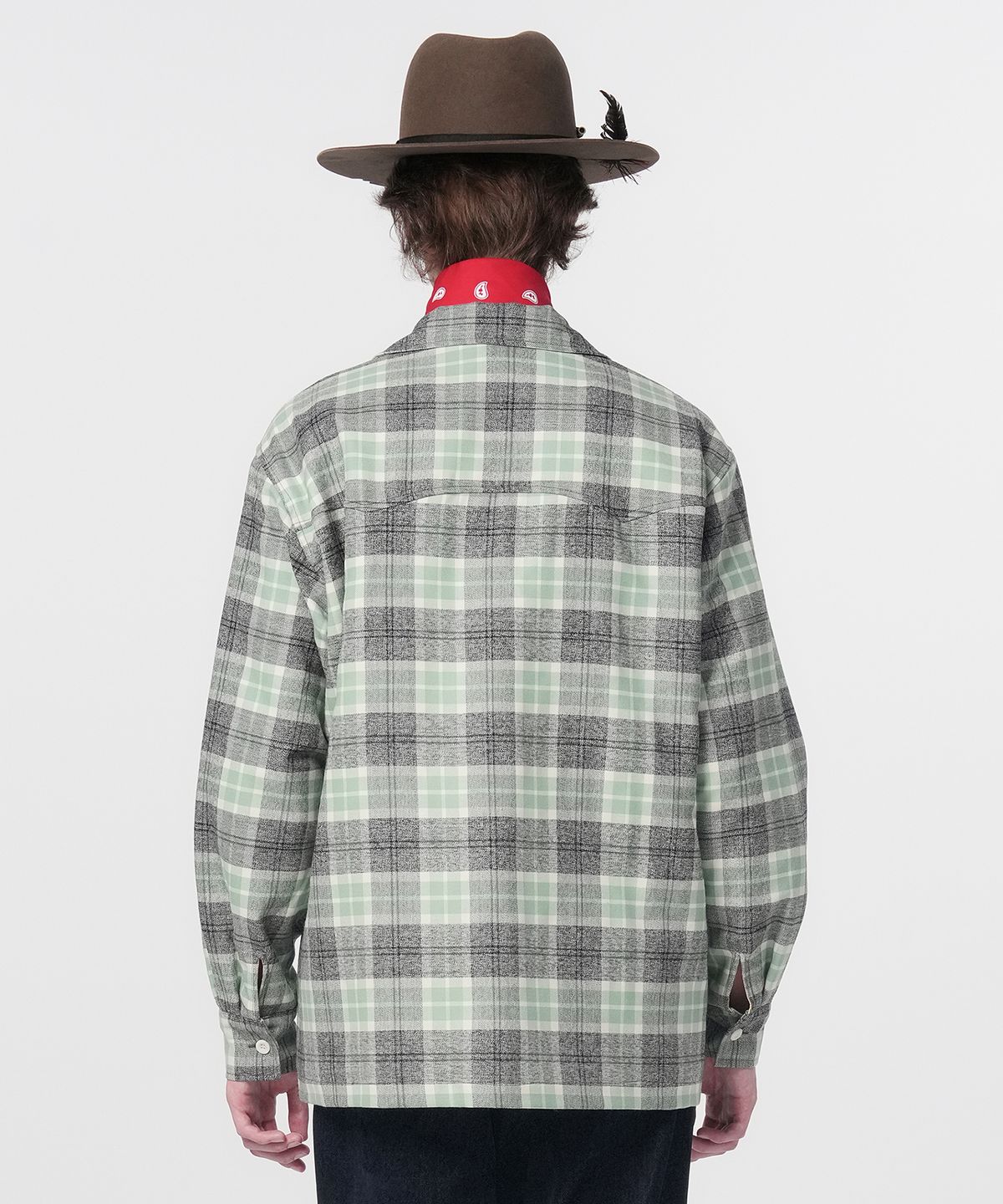 홍우성(HONGWOOSUNG) Western Quilted Shirt_Green